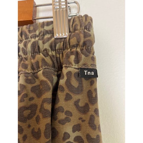 Tna Aritzia Alix Leopard Print Joggers Size S Brown Animal Pull-On Streetwear - Picture 4 of 8
